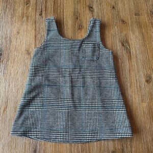 Old Navy Baby Lined Plaid Houndstooth Jumper Dress size 12-18 months